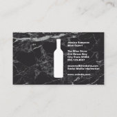 Logo für Weinflaschen Gold Schwarzer Marmor Visitenkarte (Rückseite)
