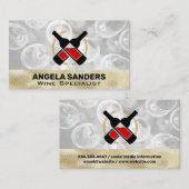 Logo für Weinflaschen Visitenkarte (Vorne/Hinten)