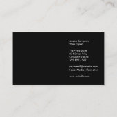 Logo für Weinglas | Corkschraube Somelier Visitenkarte (Rückseite)