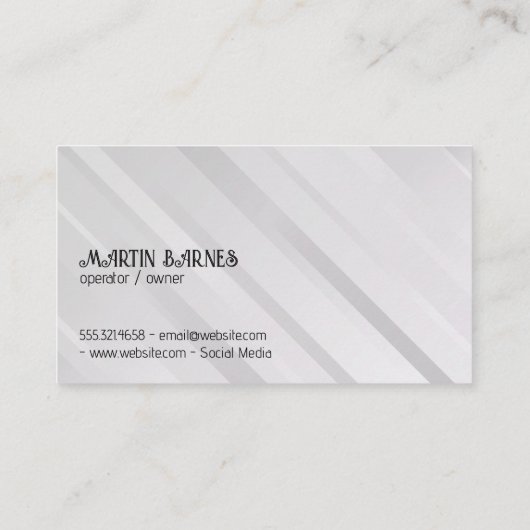 Logo für Weinglas | Monogramm Visitenkarte (Rückseite)