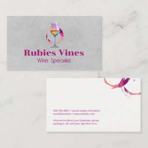 Logo für Weinglas Spill Stain Marks Visitenkarte
