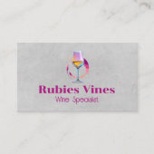 Logo für Weinglas | Spill Stain Marks Visitenkarte (Vorderseite)