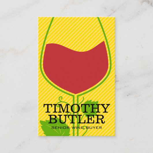 Logo für Weinglas und Wein Visitenkarte (Vorderseite)