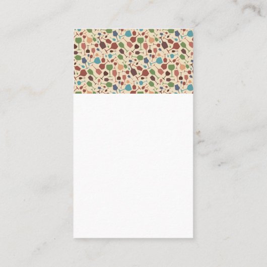 Logo für Weinglas | Weinmuster Visitenkarte (Rückseite)