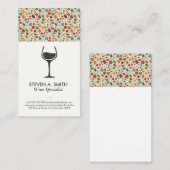 Logo für Weinglas | Weinmuster Visitenkarte (Vorne/Hinten)