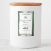 Logo für weiße, blaue Goldrahmen-Labels mit Blumen Lebensmitteletikett (Vorderseite)