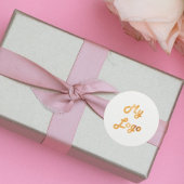 Logo für Weißgold Runder Aufkleber