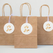 Logo für Weißgold Runder Aufkleber