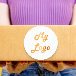 Logo für Weißgold Runder Aufkleber