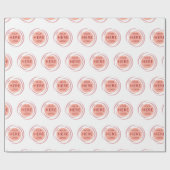 Logo für Werbeaktionen mit eigener Marke weiß Geschenkpapier (Flach)