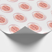 Logo für Werbeaktionen mit eigener Marke weiß Geschenkpapier (Ecke)