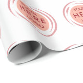 Logo für Werbeaktionen mit eigener Marke weiß Geschenkpapier (Rolleneckpunkt)