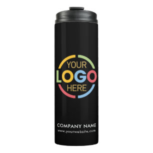 Logo für Werbefirmen mit Markenbezeichnung Thermosbecher