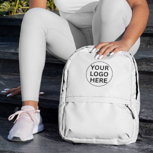 Logo für Werbezwecke für Schwarz-Weiß-Unternehmen Bedruckter Rucksack