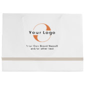Logo für White & Tan, Black Text Company Business Große Geschenktüte (Rückseite)