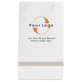 Logo für White & Tan, Black Text Company Business Kleine Geschenktüte (Vorderseite)