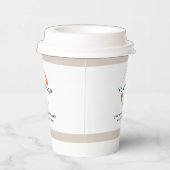 Logo für White & Tan, Black Text Company Business Pappbecher (Rechts)