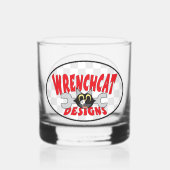 Logo für Wrenchcat-Designs Whiskyglas (Vorderseite)