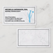 Logo für Zahnwerkzeuge | Marmorboden Visitenkarte (Vorne/Hinten)