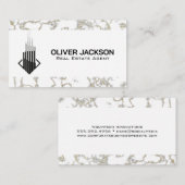 Logo für zeitgemäßes Sky Scraper-Gebäude Visitenkarte (Vorne/Hinten)