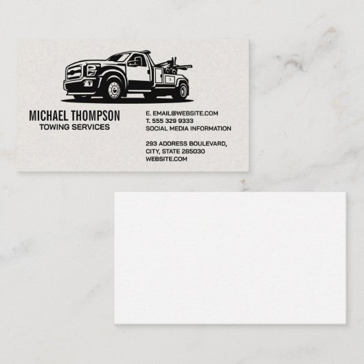 Logo für Zugfahrzeuge Visitenkarte (Vorne/Hinten)