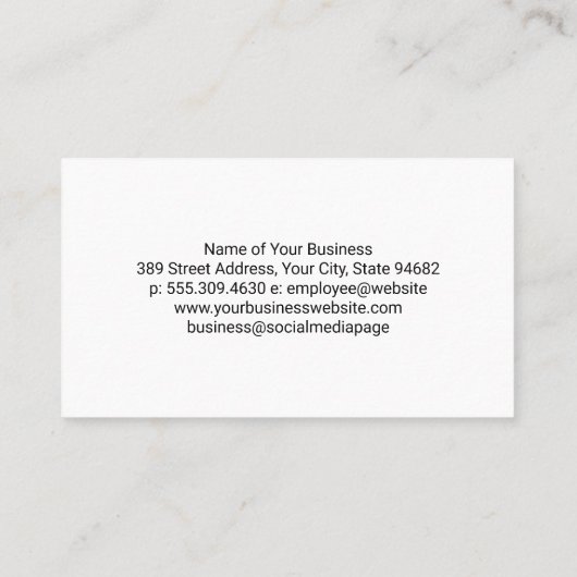 Logo für Zuhause-Hardware-Tools | Generalunternehm Visitenkarte (Rückseite)