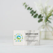 Logo für Zuhause-Reinigungsdienste | Maid | Sanier Visitenkarte (Stehend Vorderseite)