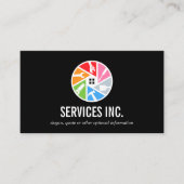 Logo für Zuhause-Reparaturdienste von Rainbow beru Visitenkarte (Vorderseite)