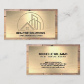 Logo für Zuhause und Kommerzielles Gebäude | Gold  Visitenkarte (Vorne/Hinten)