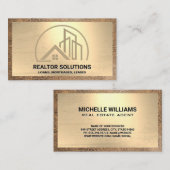 Logo für Zuhause und Kommerzielles Gebäude | Gold Visitenkarte (Vorne/Hinten)