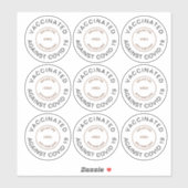 Logo gegen Covid 19 Mitarbeiter geimpft Aufkleber (Blatt)