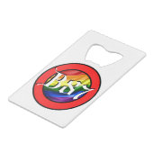 Logo Geldbeutel Flaschenöffner (Rückseite Schrägansicht)