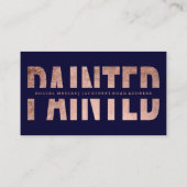 Logo gemalte herausgeschnittene visitenkarte (Rückseite)