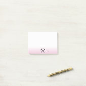 Logo Geologenhammer Post-it Klebezettel (Auf Schreibtisch)