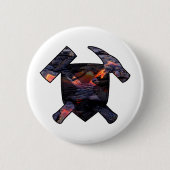 Logo Geologenhammer und Lavastrom Button (Vorderseite)