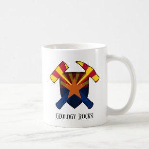 Logo "Geology Rocks" Arizona State Flag Hammer Kaffeetasse