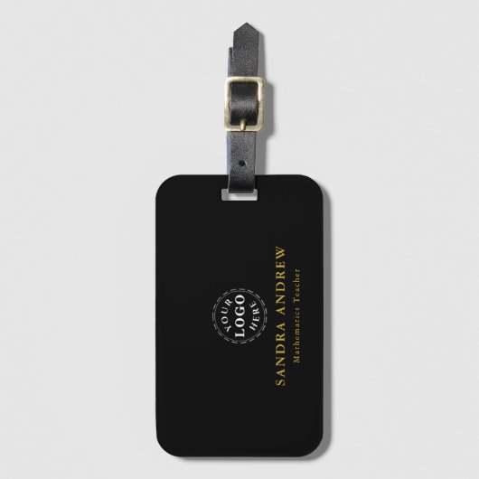 Logo-Gepäckmarke mit Name und Titel Gepäckanhänger (Vorderseite Vertikal)