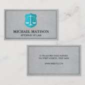 Logo "Gerechtigkeitsskala" Visitenkarte (Vorne/Hinten)