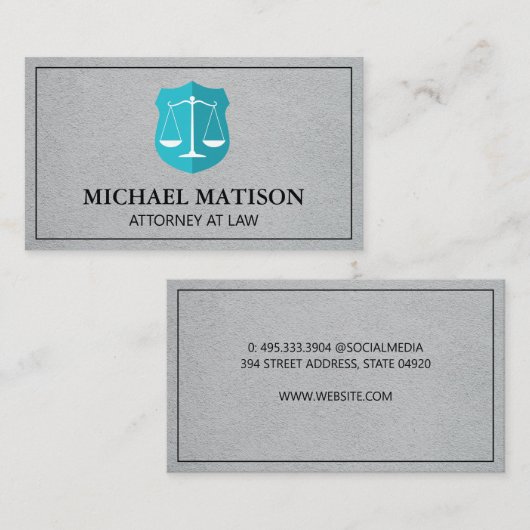 Logo "Gerechtigkeitsskala" Visitenkarte (Vorne/Hinten)