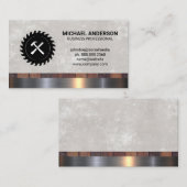 Logo "gesägt" und "Hammer" Visitenkarte (Vorne/Hinten)