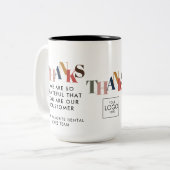 Logo-Geschäft des Kunden Mitarbeiter-Unternehmens Zweifarbige Tasse (Vorderseite Links)