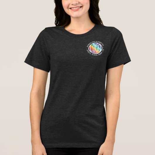 Logo-Geschäft für kundenspezifische Printfirmen Tri-Blend Shirt (Vorderseite)