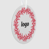Logo-Geschäft für Rot und Weiß Ornament (Vorderseite)