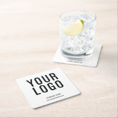 Logo-Geschäft für Unternehmen Rechteckiger Pappuntersetzer (Vor Ort)