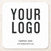 Logo-Geschäft für Unternehmen Rechteckiger Pappuntersetzer (Vorderseite)