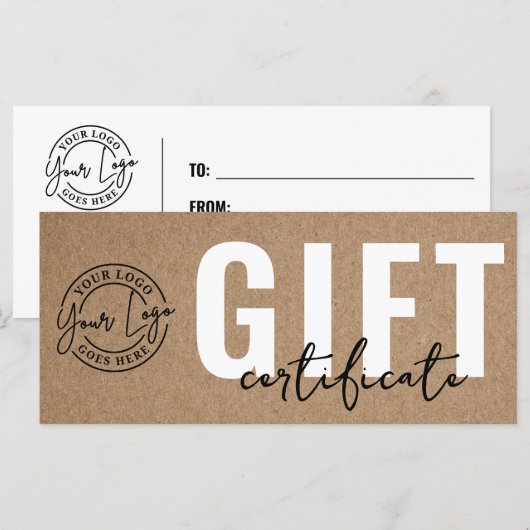 Logo Geschäft Geschenkgutschein (Vorne/Hinten)