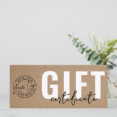 Logo Geschäft Geschenkgutschein (Stehend Vorderseite)