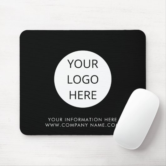 Logo Geschäft Marke Schwarz Unternehmen Mousepad (Mit Mouse)
