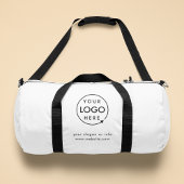 Logo-Geschäft | Minimalistisch Simple White Duffle Bag