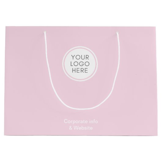 Logo-Geschäft Pink Blank Corporate-Tasche Große Geschenktüte (Vorderseite)